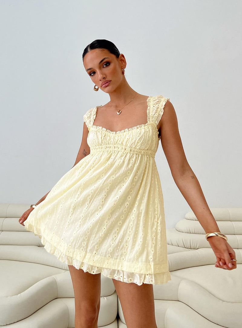 Vestido mini Carlita amarillo