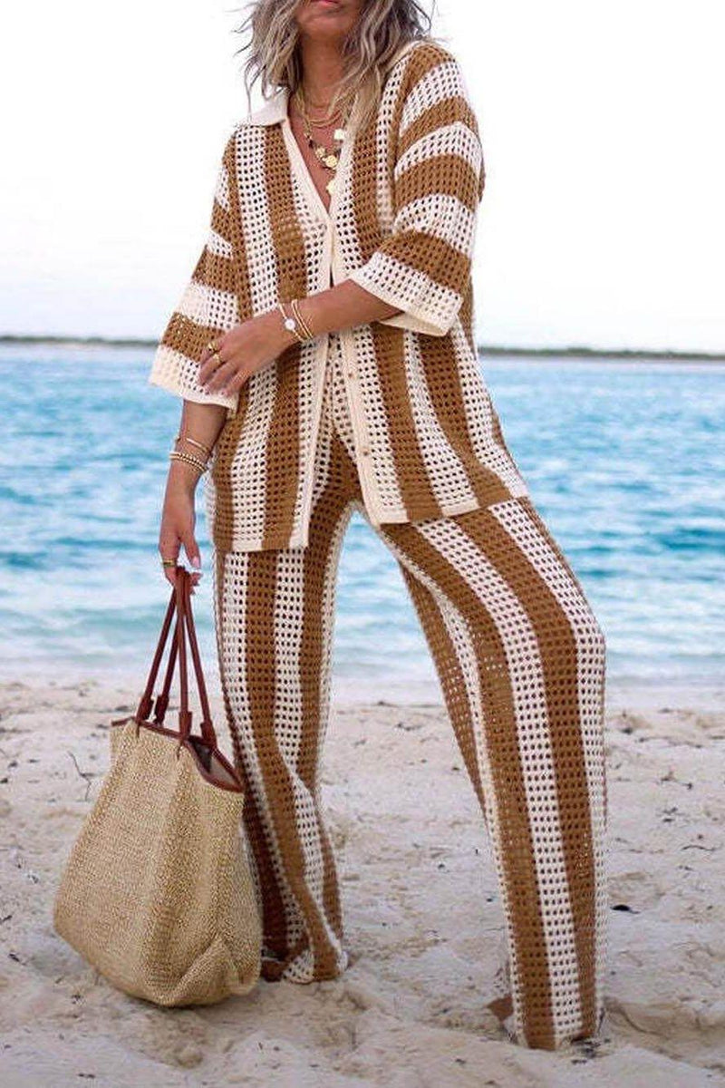 Amelia | Conjunto de rayas elegante y cómodo