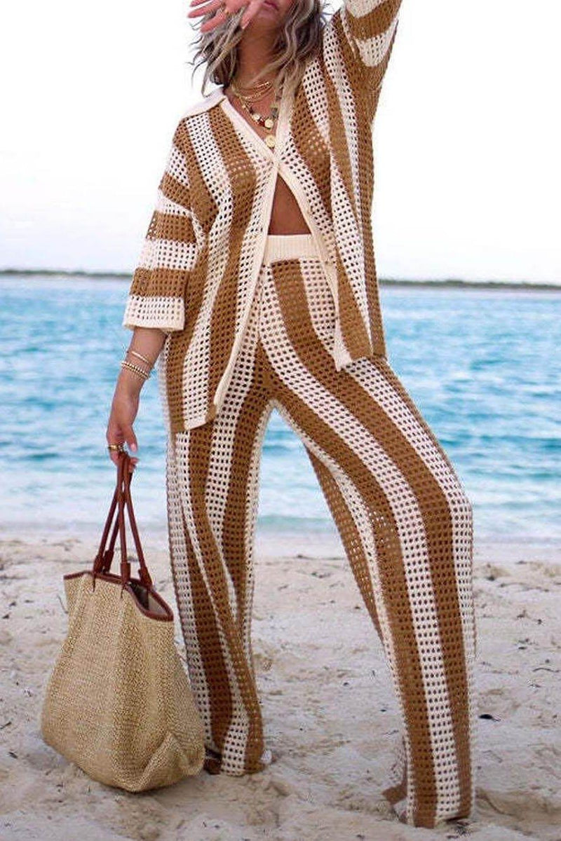 Amelia | Conjunto de rayas elegante y cómodo
