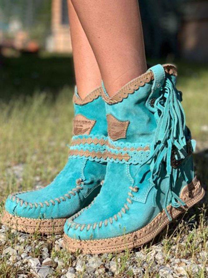 Meri | Botas bohemias con flecos