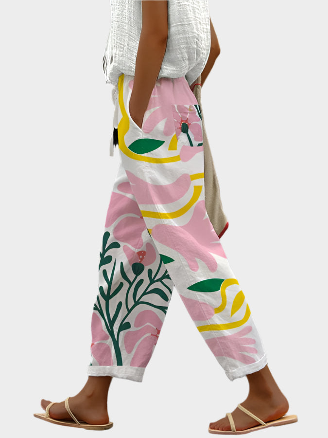 Pantalones relajados con estampado