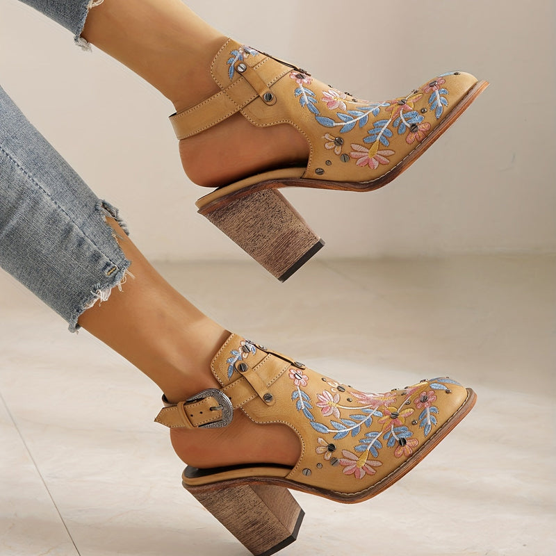 Rosine | Botines vintage con estampado floral