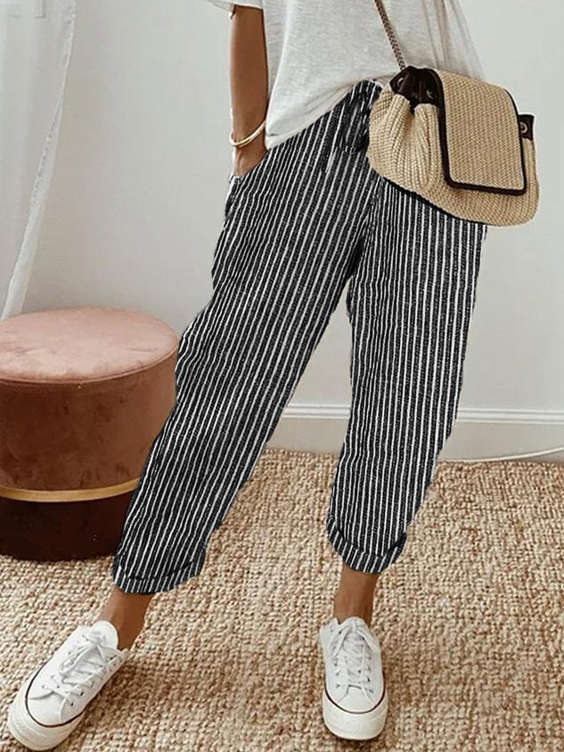Ely | Pantalones de lino de lujo antisudor