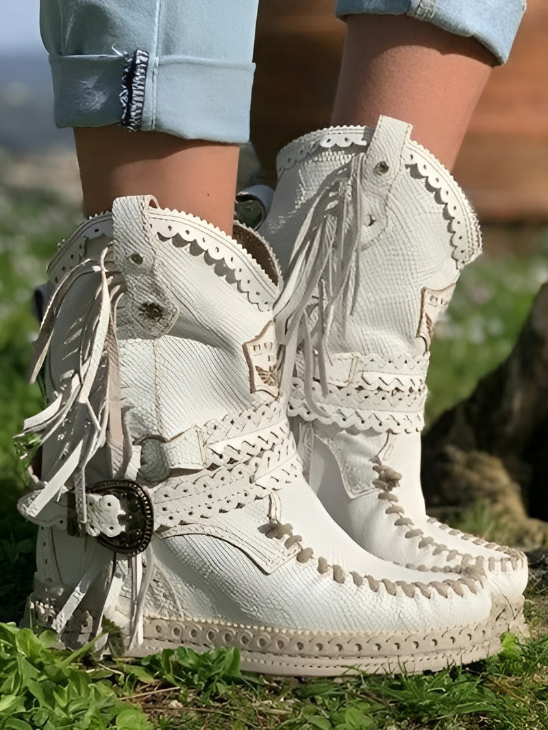 Meri | Botas bohemias con flecos