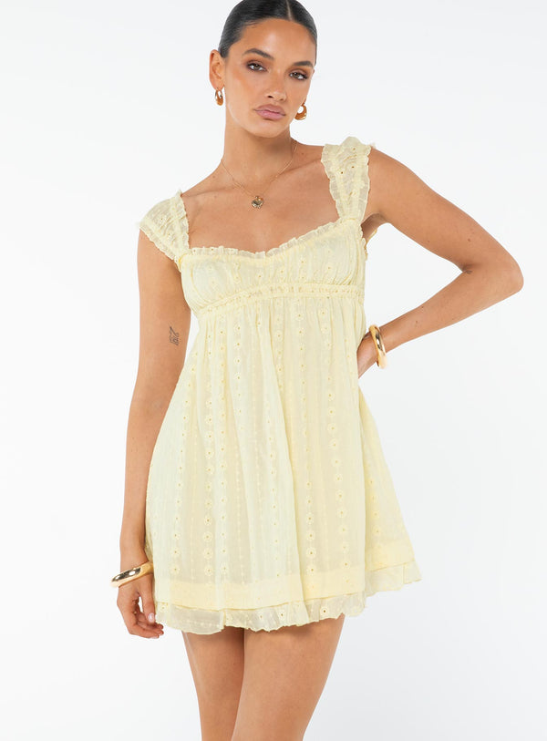 Vestido mini Carlita amarillo