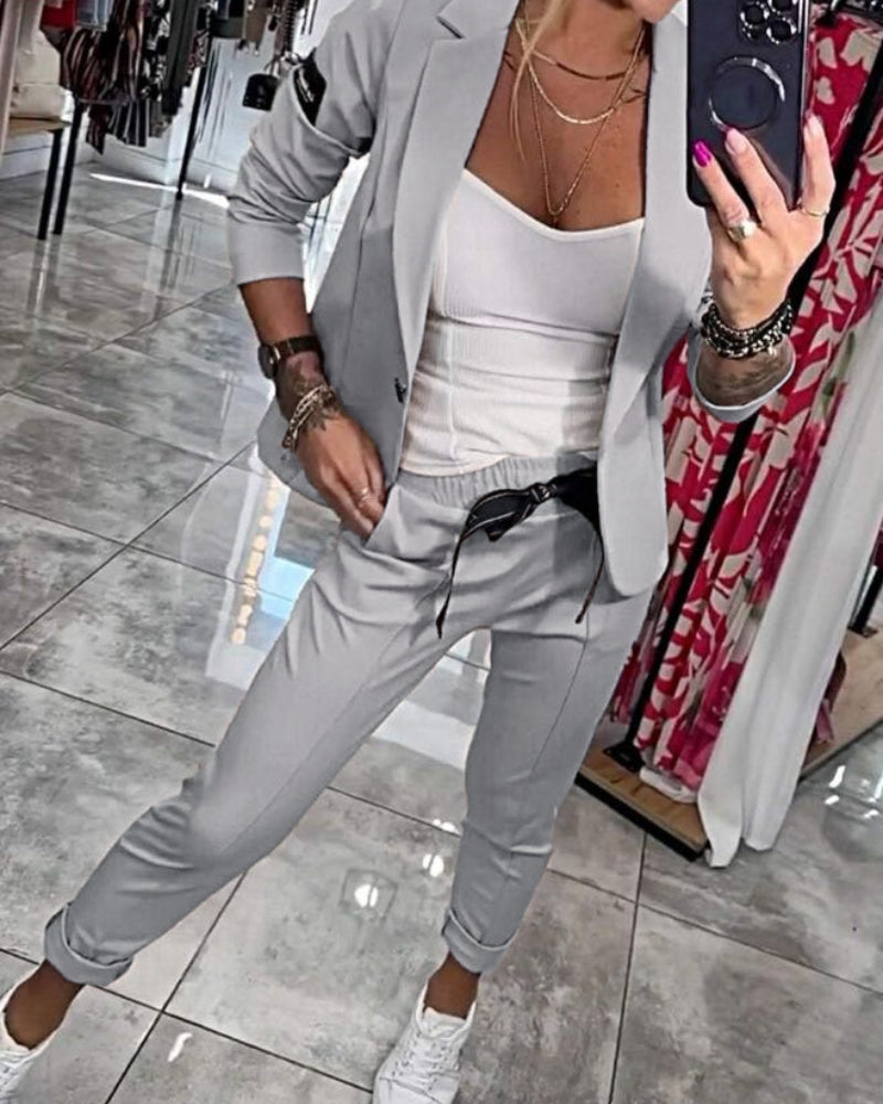 Malou | Elegante conjunto de blazer y jogger
