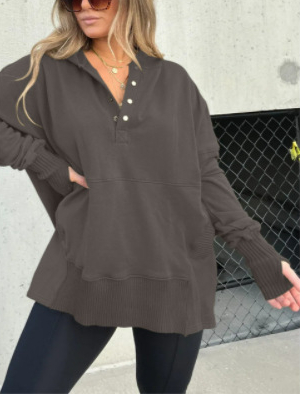 MAGGIE - SUDADERA CON CAPUCHA FLUIDA DE PRIMERA CLASE 