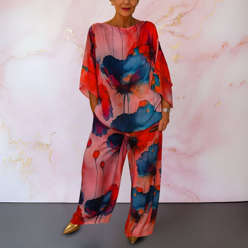 Evangelia | Conjunto de dos piezas de satén para mujer