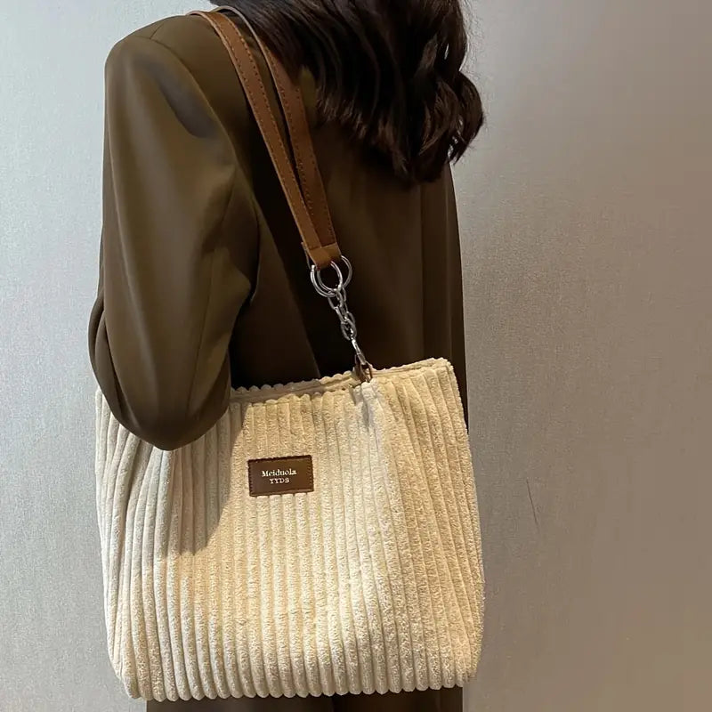 Meiduole™ - Elegante bolso tote de pana 