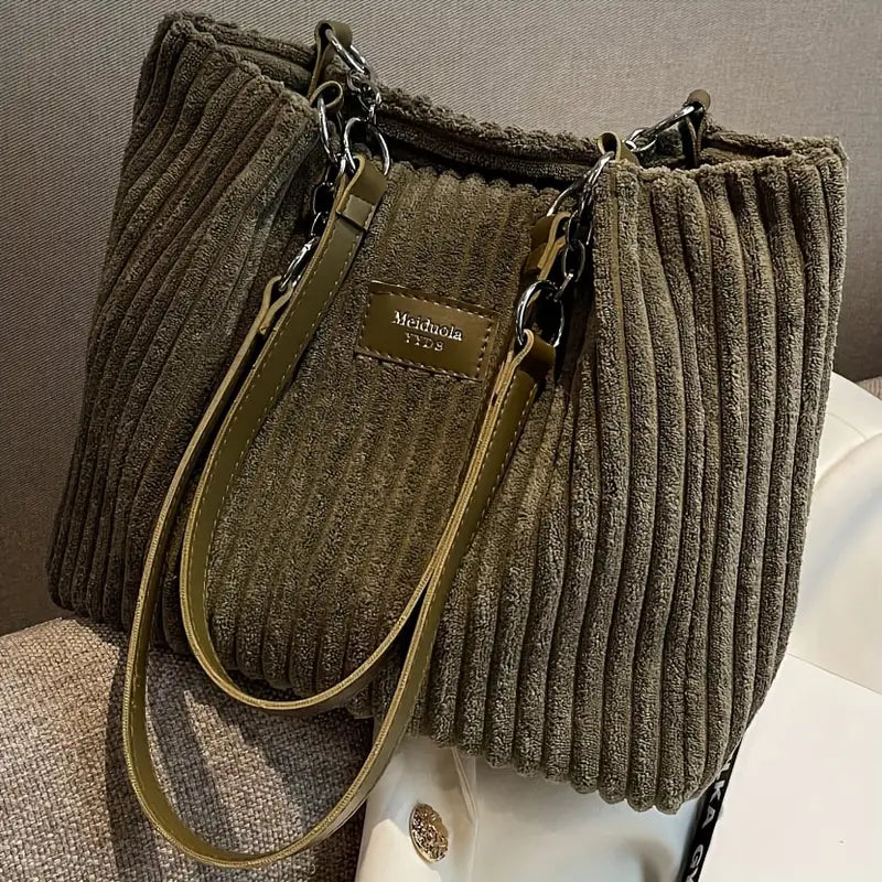 Meiduole™ - Elegante bolso tote de pana 