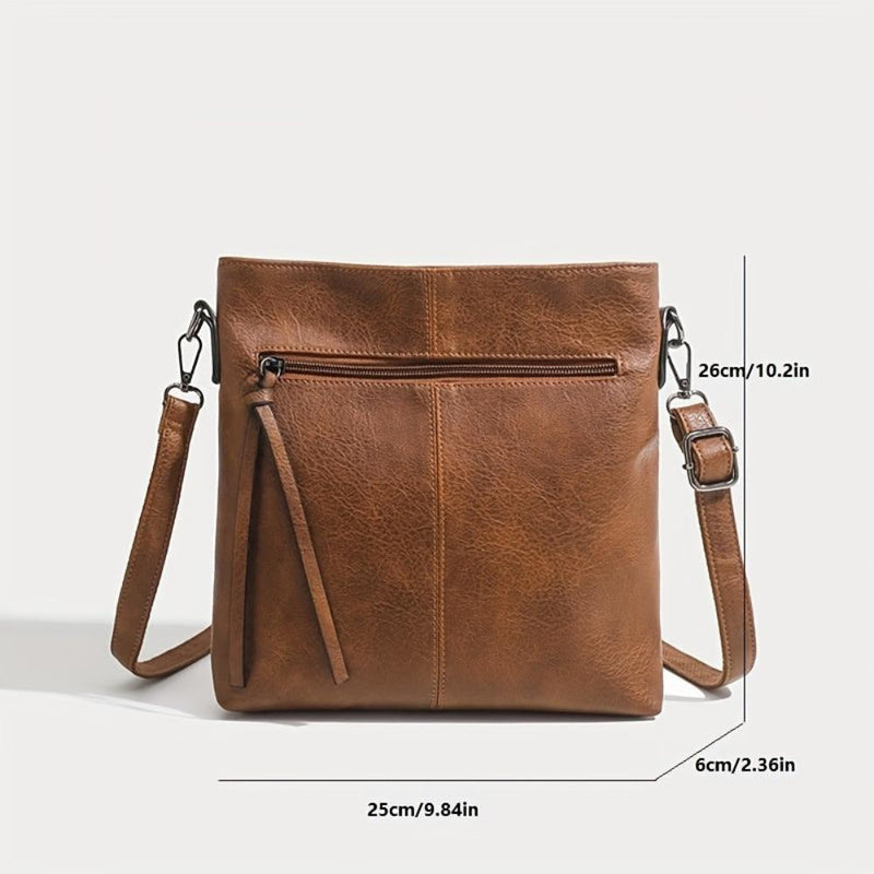 Addison™ Elegancia sencilla | Bolso bandolera cuadrado retro