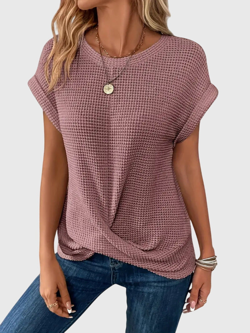 Isa™ | Blusa elegante con cuello redondo