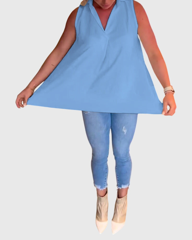 Lina™ | Top sin mangas