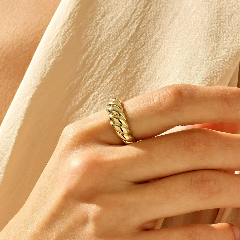 Anillo de croissant | Oro