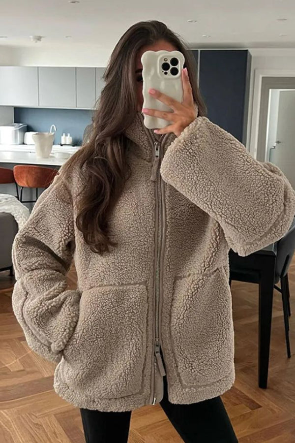 Penélope - Chaqueta acolchada de peluche acogedora