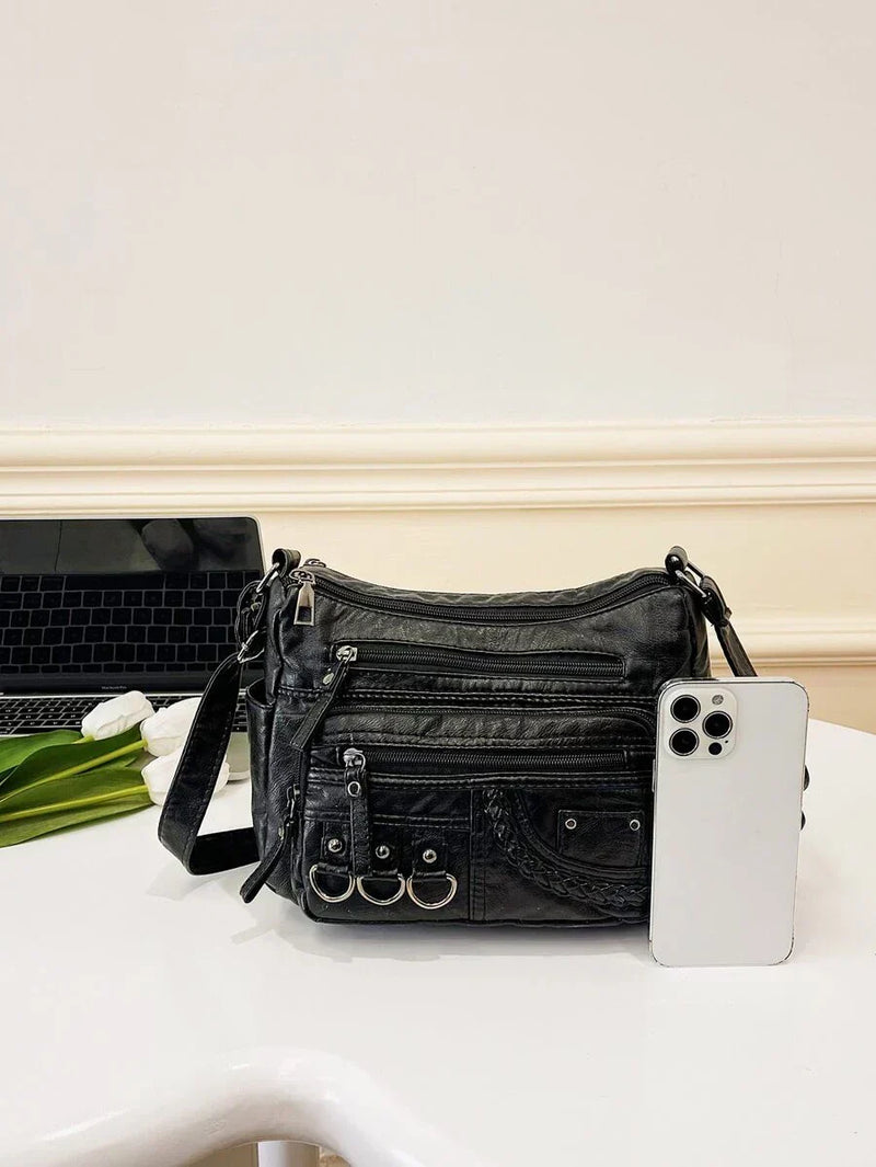 Charm vintage Olivia™ | Bolso con cremallera suave