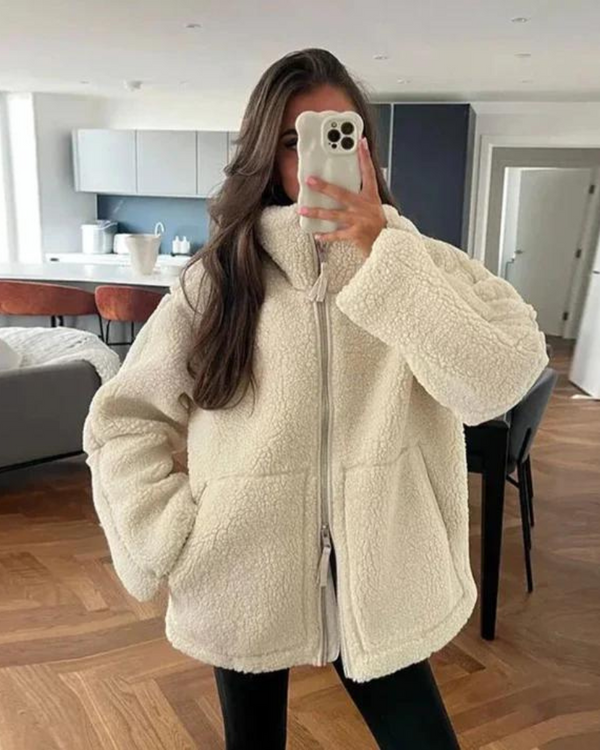 Penélope - Chaqueta acolchada de peluche acogedora