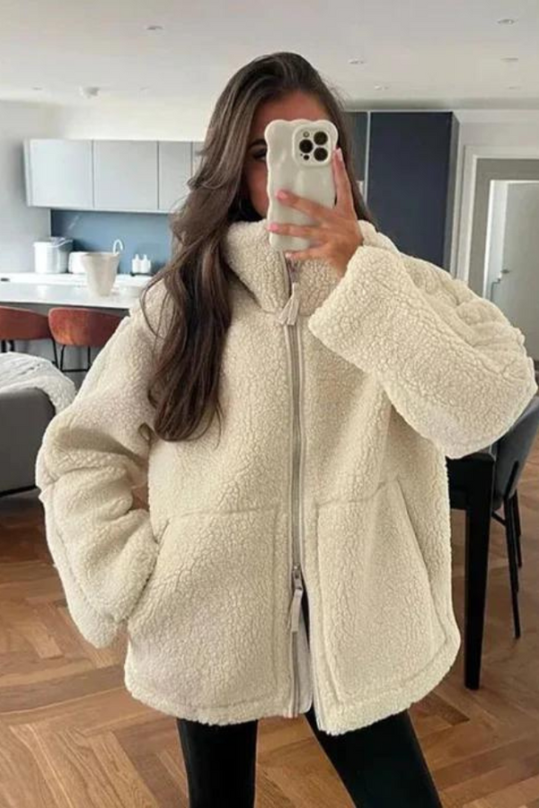 Penélope - Chaqueta acolchada de peluche acogedora