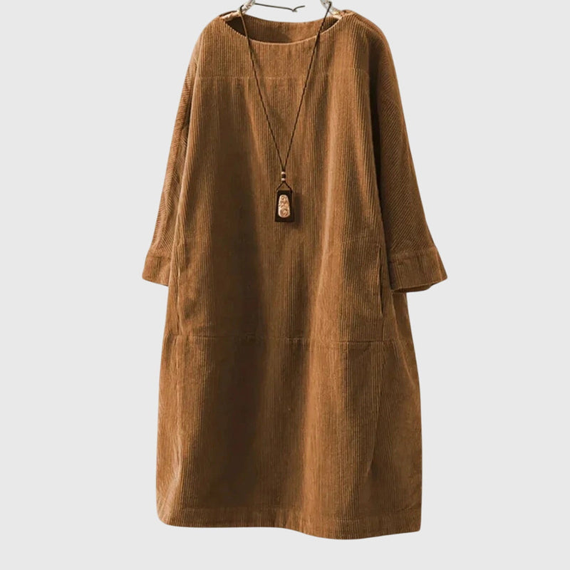 Grace | Vestido midi de pana relajado