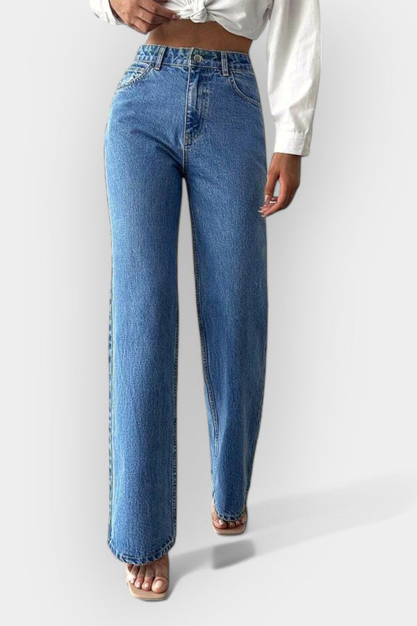 Vaqueros de cintura alta con ajuste ancho y cómodo 