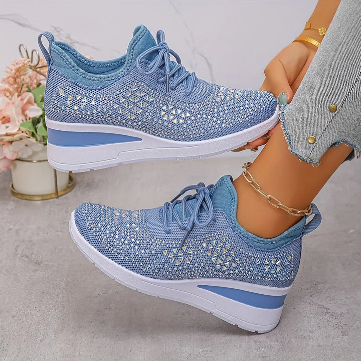 Romee | Zapatillas ortopédicas con brillantes diamantes de imitación