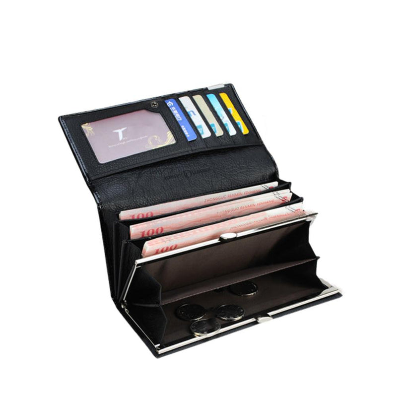 Estilo Madison™ | Elegante billetera RFID con relieve