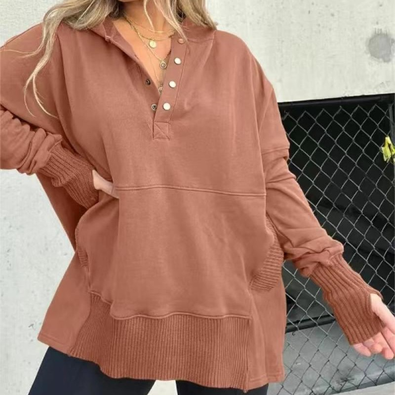 MAGGIE - SUDADERA CON CAPUCHA FLUIDA DE PRIMERA CLASE 