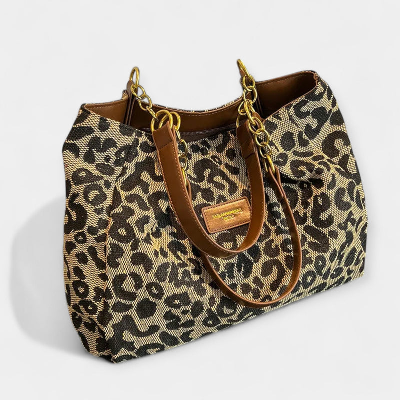 Bolso de hombro con estampado animal
