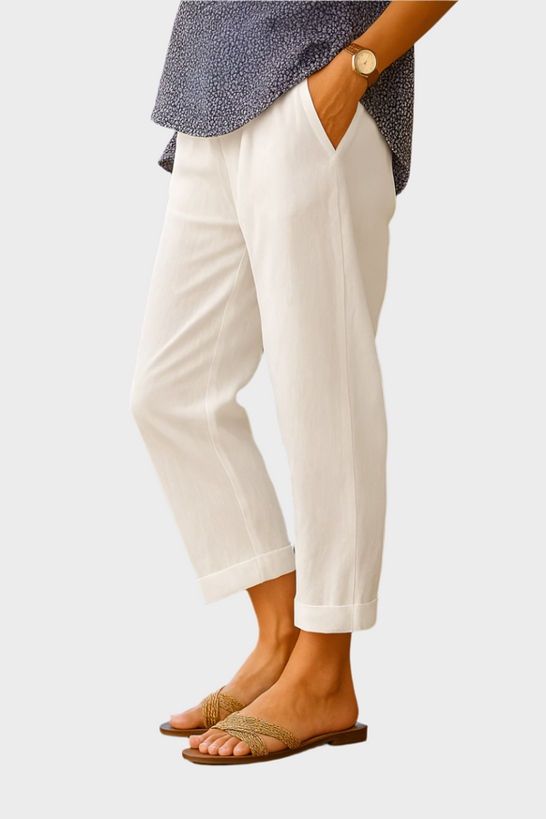 Pantalones de verano de lino y algodón