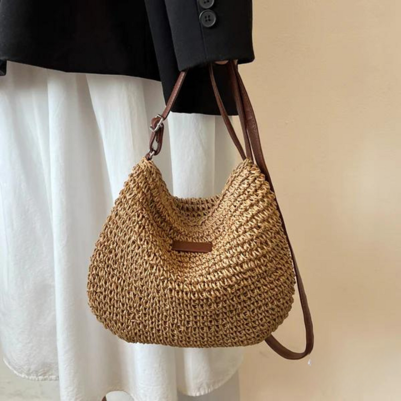 Mary - Bolso bandolera de paja estilo retro