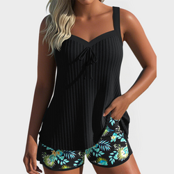 Conjunto de tankini con diseños florales