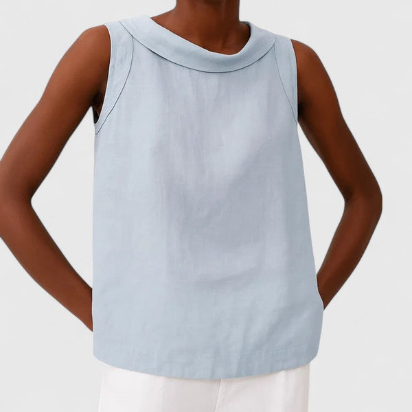 Anastine | Top elegante con cuello vuelto