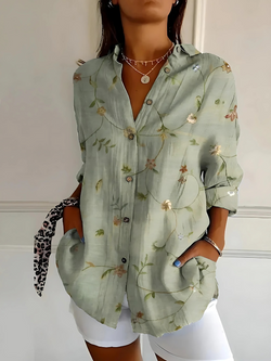 Viviana | Blusa con ondas florales