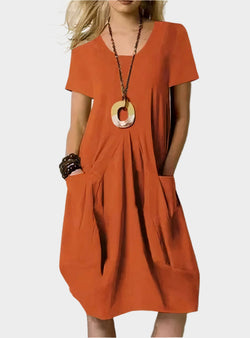 Vestido largo aireado con bolsillos