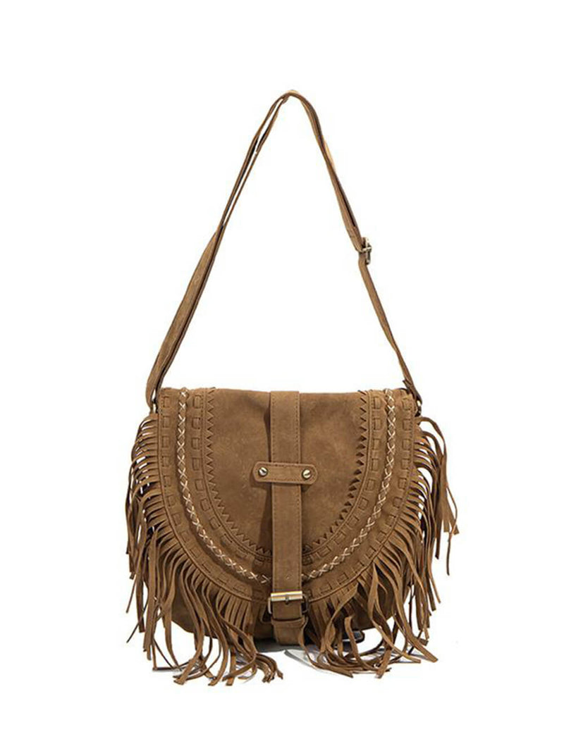 Riley™ - Bolso hecho a mano con flecos y hebilla