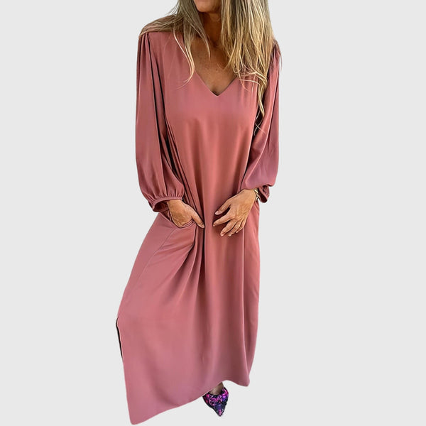 Carol™ - Vestido largo bohemio con bolsillos