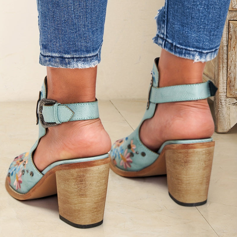 Rosine | Botines vintage con estampado floral