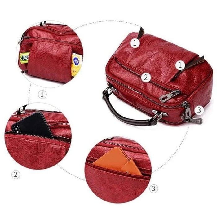 Penélope™ Estilo Exquisito | Bolso Suave con Múltiples Bolsillos 