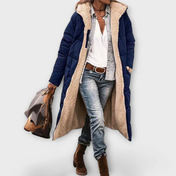 Kora - Abrigo acogedor con forro de piel