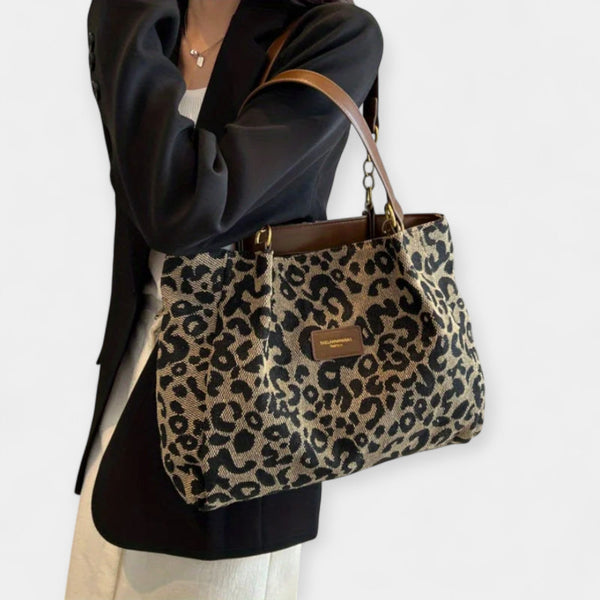 Bolso de hombro con estampado animal