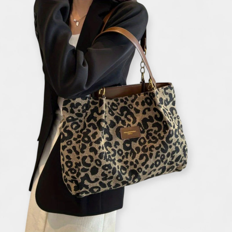 Bolso de hombro con estampado animal