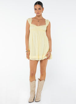 Vestido mini Carlita amarillo