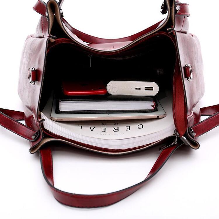 LUISE™ | Juego de 4 bolsos vintage de cuero ecológico