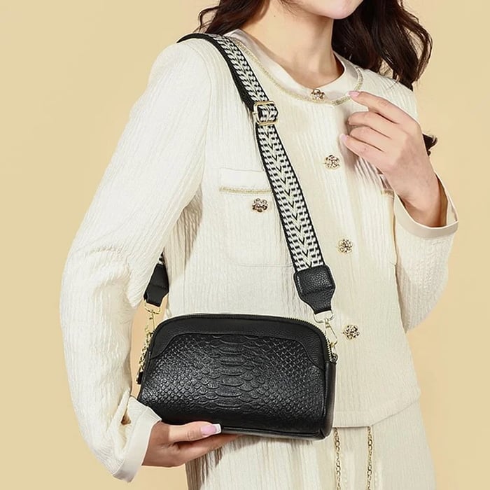 Olivia™ Elegant Allure | Minibolso cruzado con estampado de cocodrilo