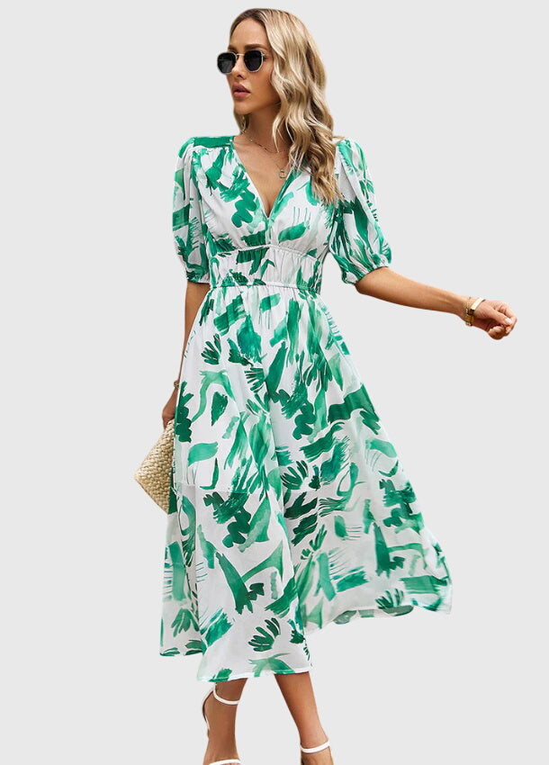 Merlín™ | Vestido midi floral favorecedor