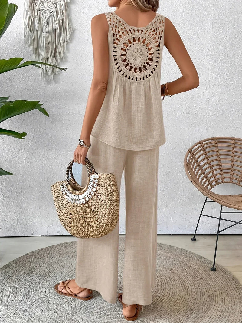 ELOWEN – PAR DE CAMISETA Y PANTALÓN CHIC PARA TODO EL DÍA 