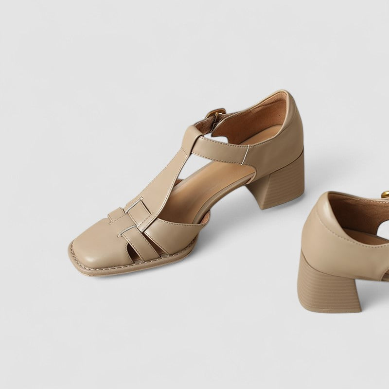 Scarlett™ – Tacones de bloque ortopédicos con tira en T 