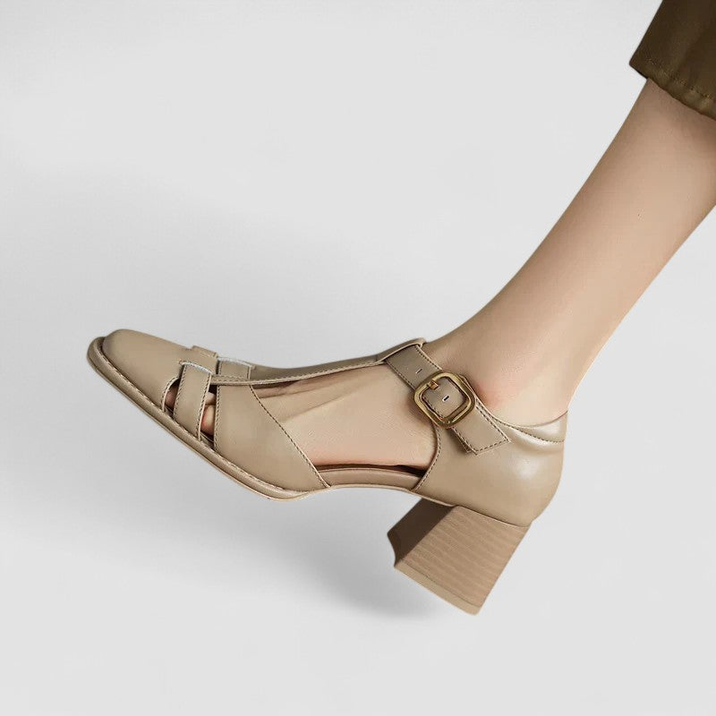 Scarlett™ – Tacones de bloque ortopédicos con tira en T 