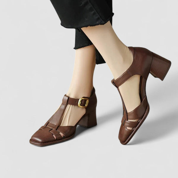 Scarlett™ – Tacones de bloque ortopédicos con tira en T 