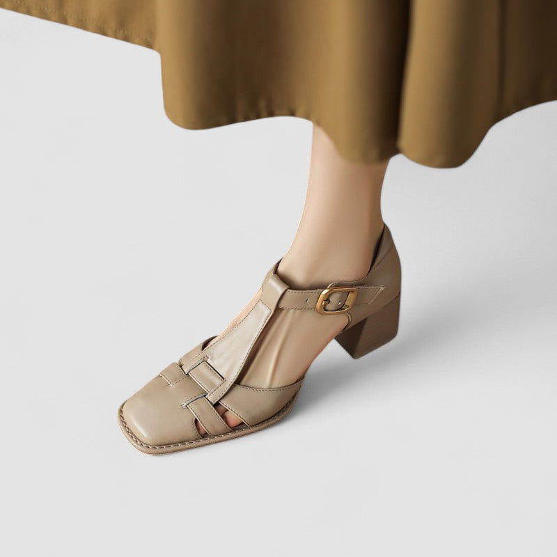 Scarlett™ – Tacones de bloque ortopédicos con tira en T 